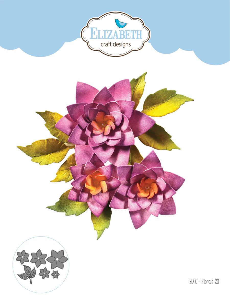 Elizabeth Craft Designs Juego de 20 troqueles florales